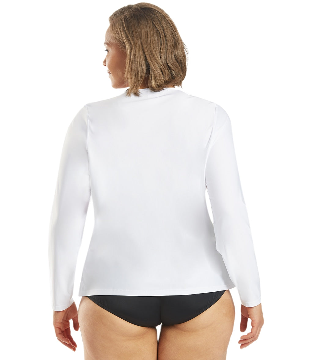Sporti Women's Plus Size L/S UPF 50+ Comfort Fit Rash Guard