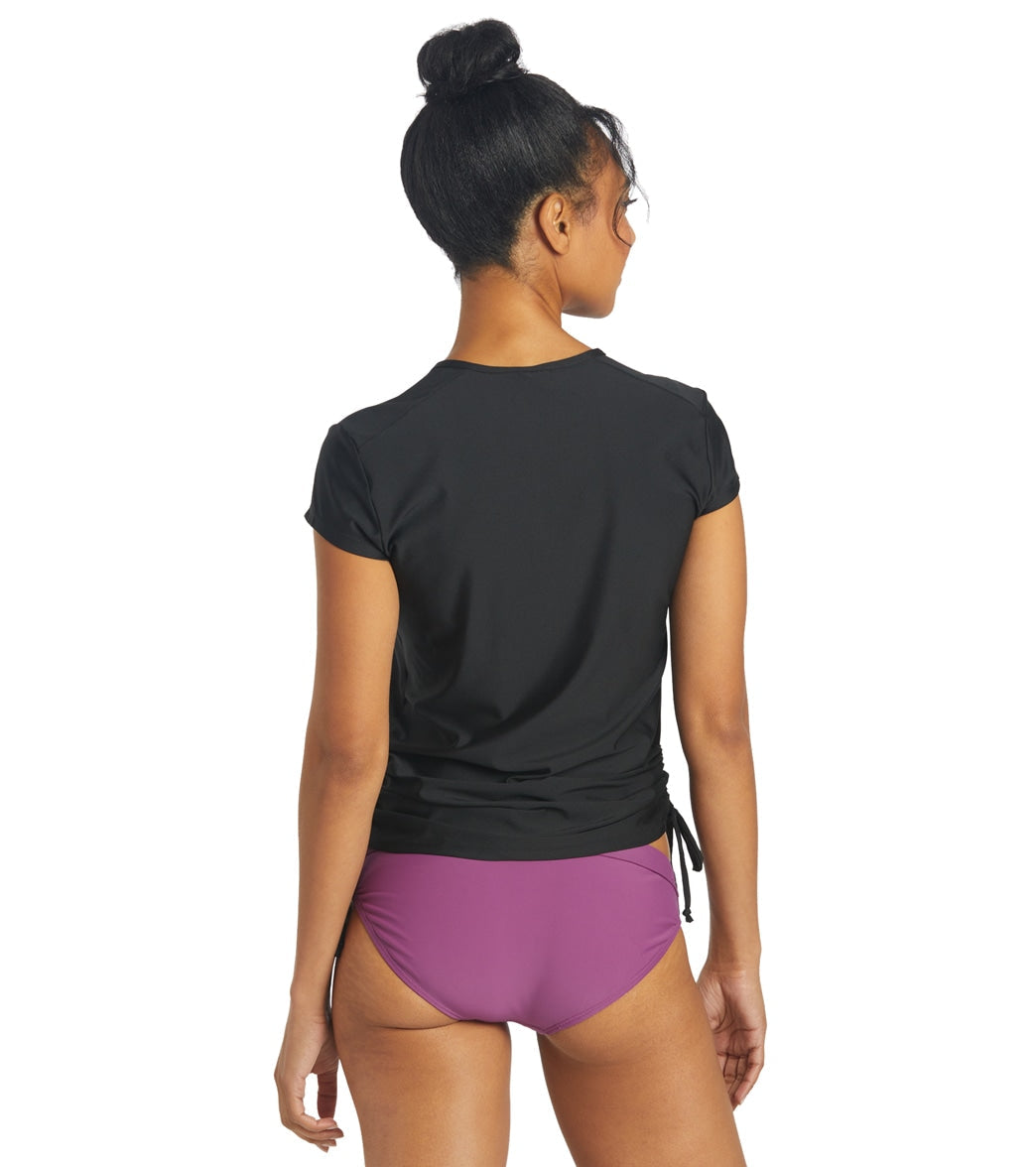 Sporti Women's Cap Sleeve Front Zip UPF 50+ Rash Guard
