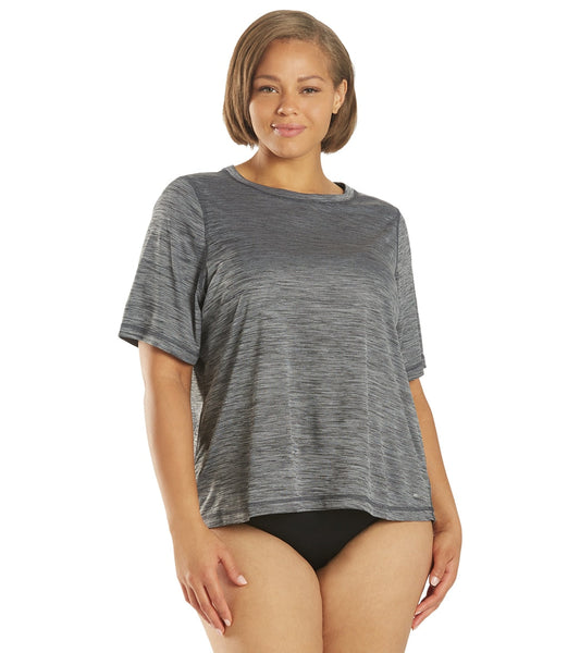 Sporti Women's Plus Size S/S Hybrid UPF 50+ Sun Shirt