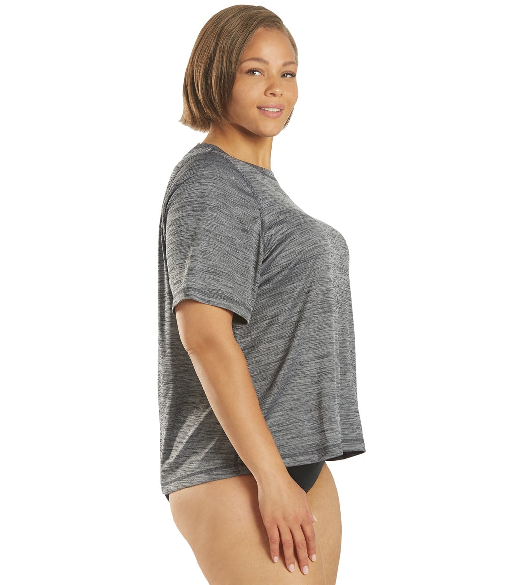 Sporti Women's Plus Size S/S Hybrid UPF 50+ Sun Shirt