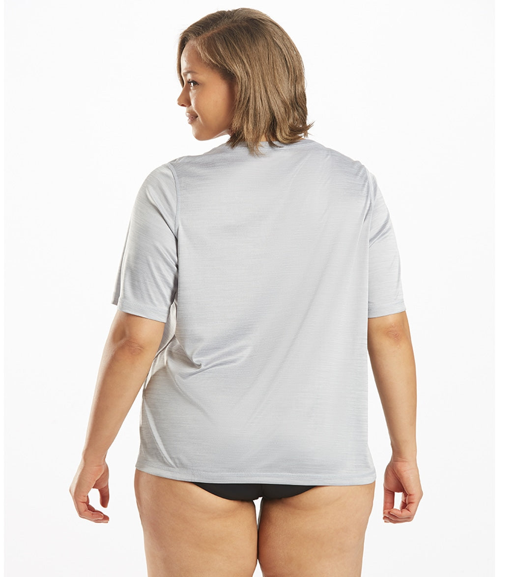 Sporti Women's Plus Size S/S Hybrid UPF 50+ Sun Shirt