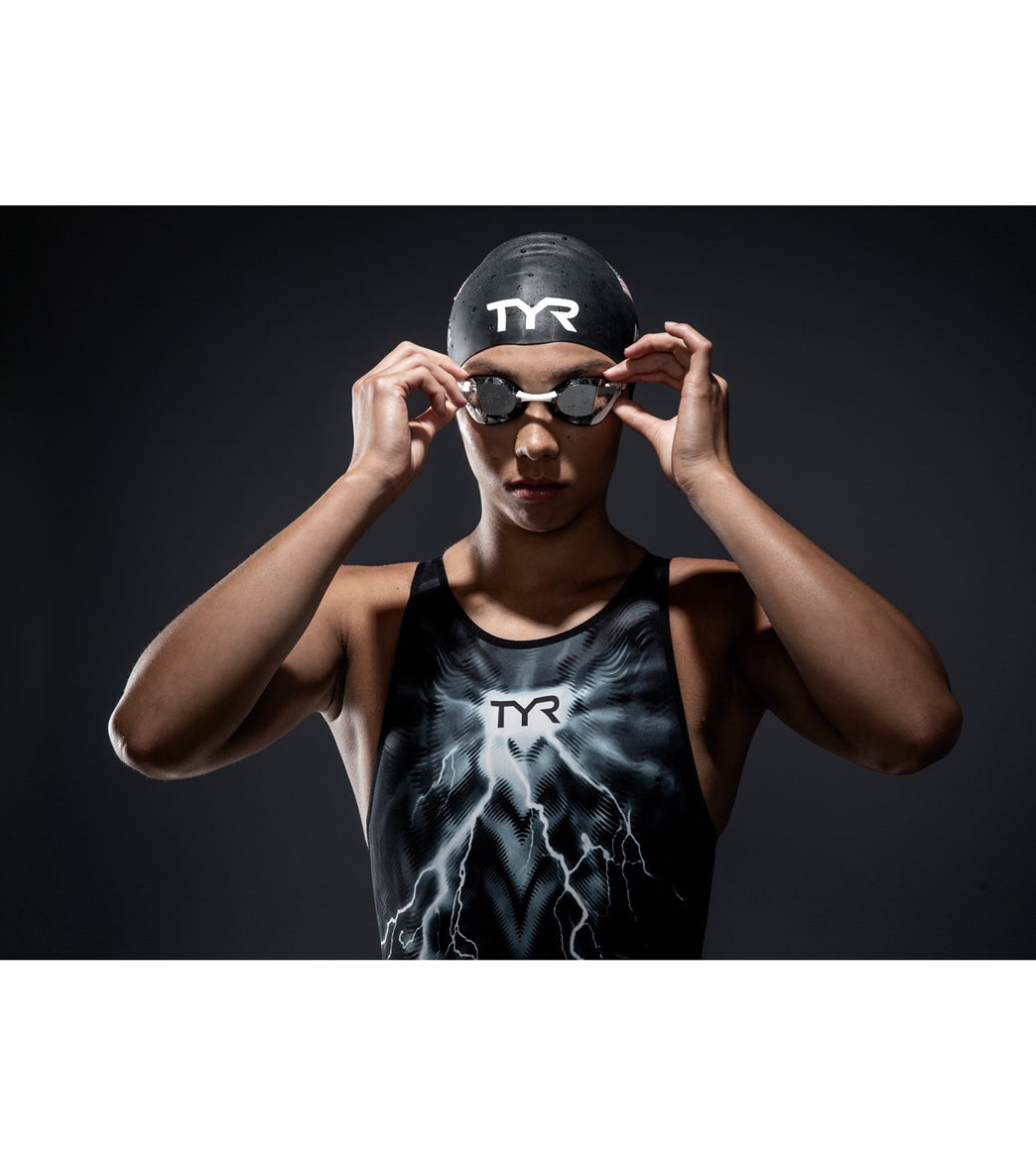 TYR Women's Venzo Phantom Oblivion Open Back Kneeskin Tech Suit Swimsuit