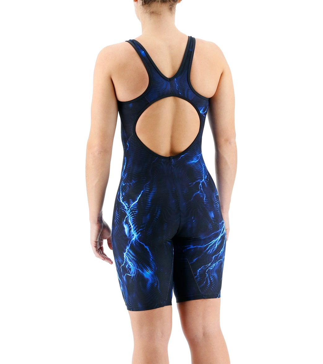 TYR Women's Venzo Phantom Oblivion Open Back Kneeskin Tech Suit Swimsuit