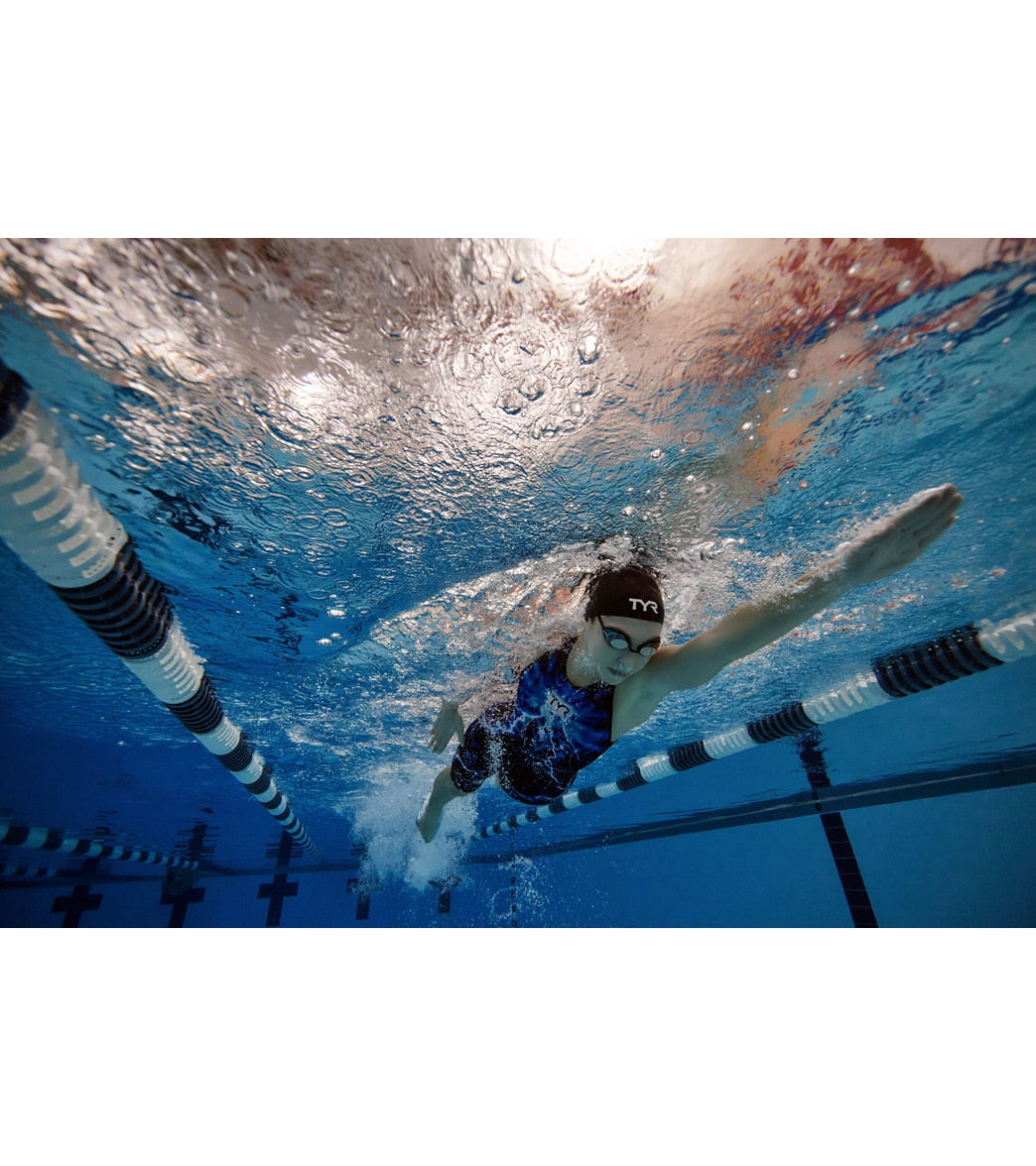 TYR Women's Venzo Phantom Oblivion Open Back Kneeskin Tech Suit Swimsuit