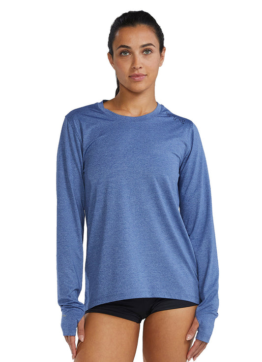 TYR Women's SunDefense Long Sleeve UPF 50+ Swim Shirt