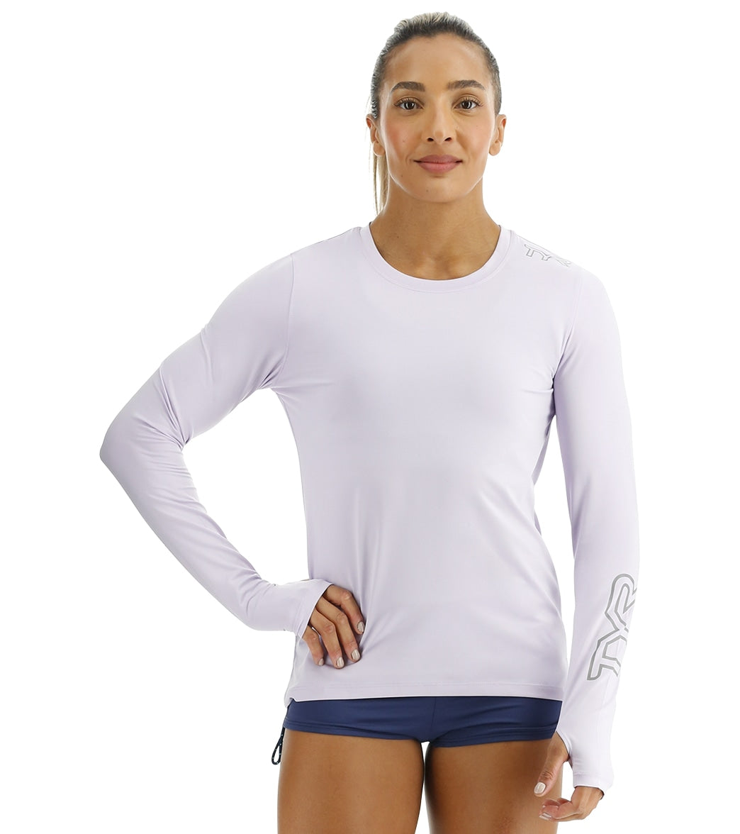 TYR Women's SunDefense Long Sleeve UPF 50+ Swim Shirt