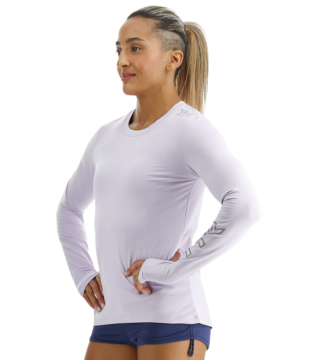TYR Women's SunDefense Long Sleeve UPF 50+ Swim Shirt