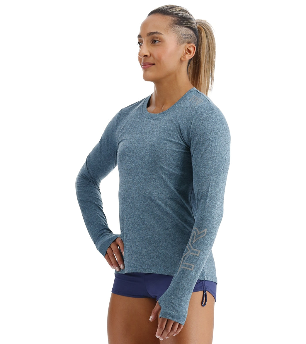 TYR Women's SunDefense Long Sleeve UPF 50+ Swim Shirt