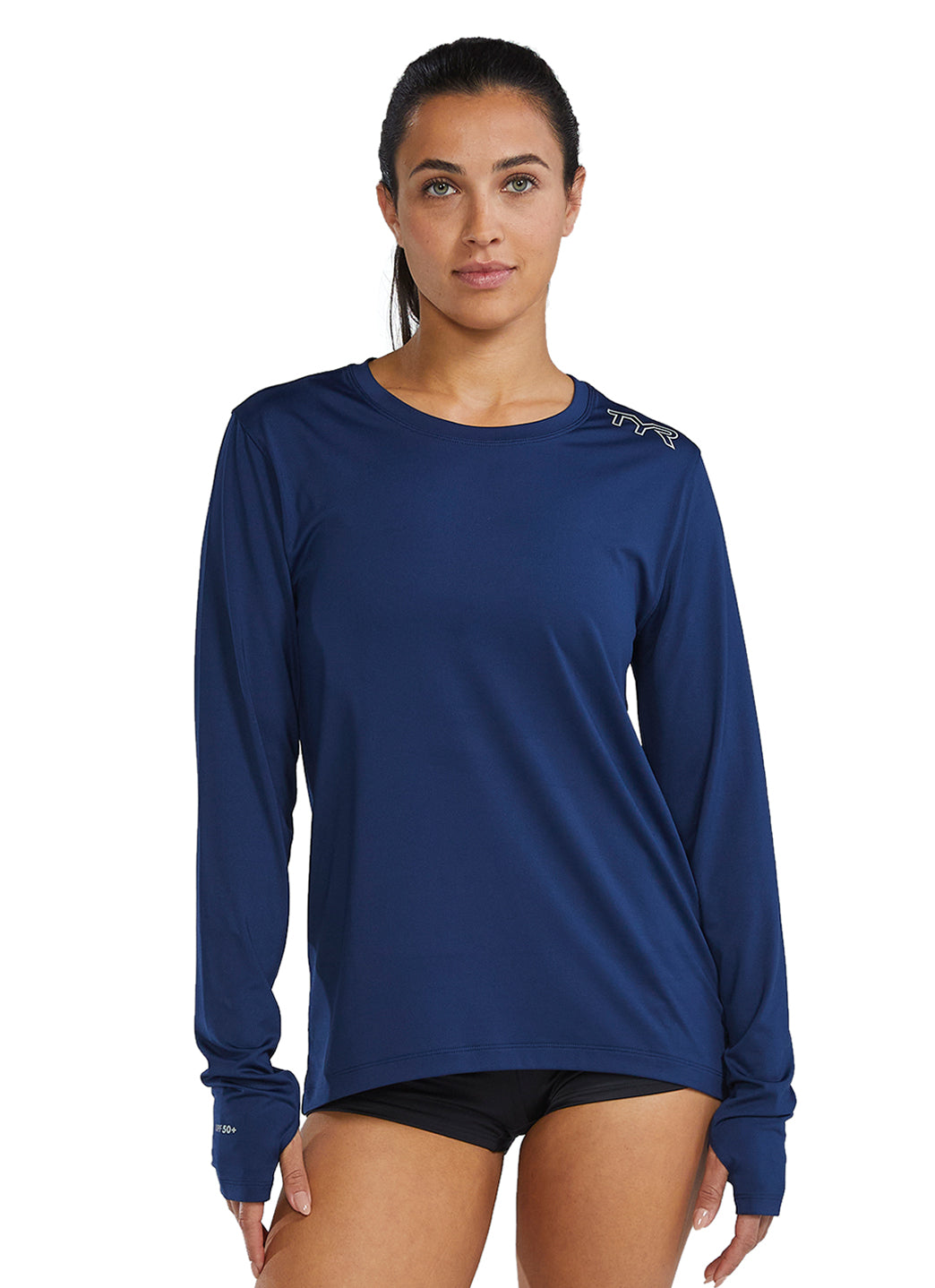 TYR Women's SunDefense Long Sleeve UPF 50+ Swim Shirt