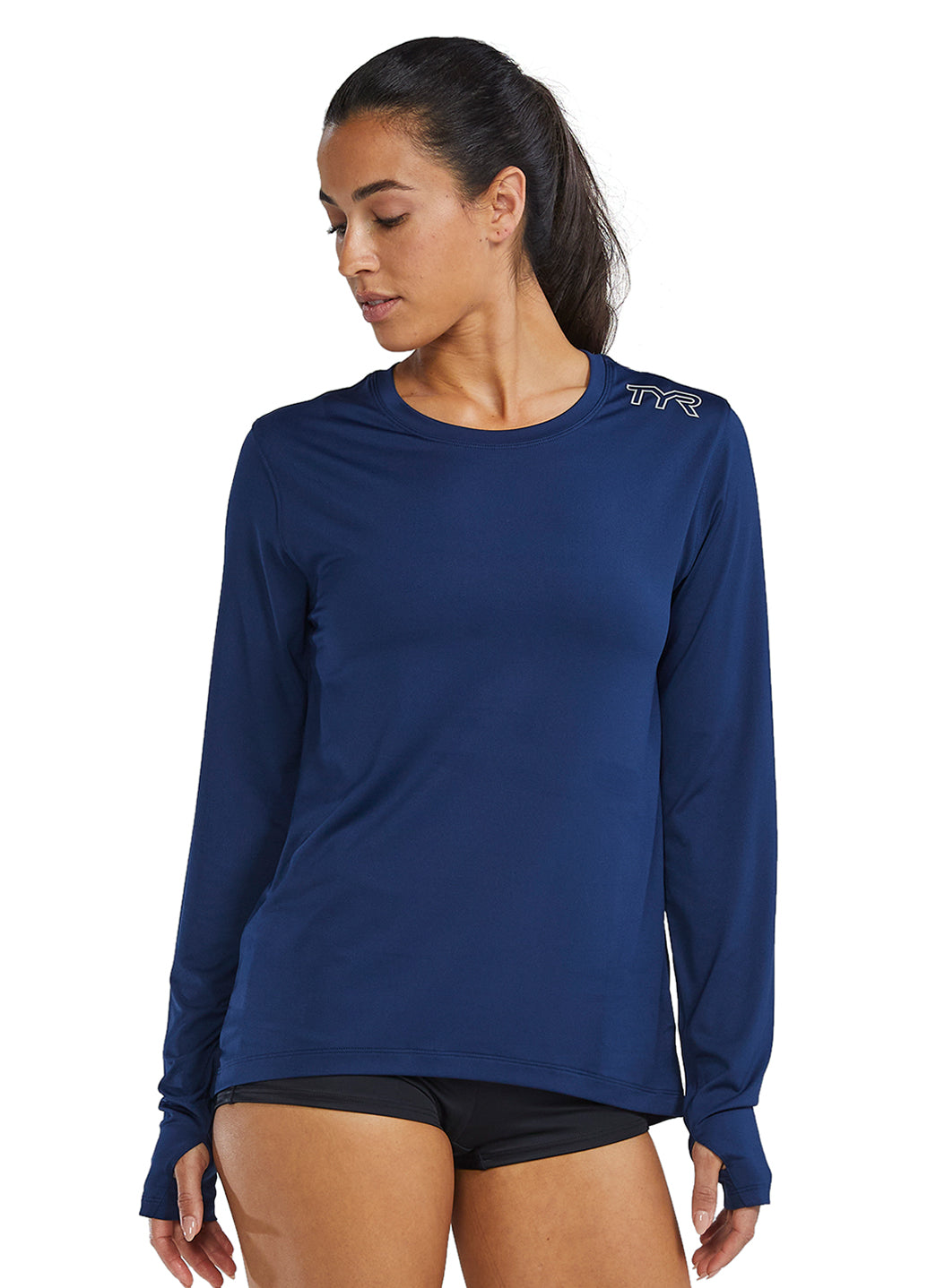 TYR Women's SunDefense Long Sleeve UPF 50+ Swim Shirt