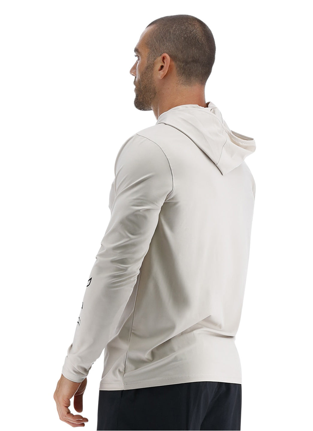 TYR Men's SunDefense Long Sleeve Hooded Swim Shirt