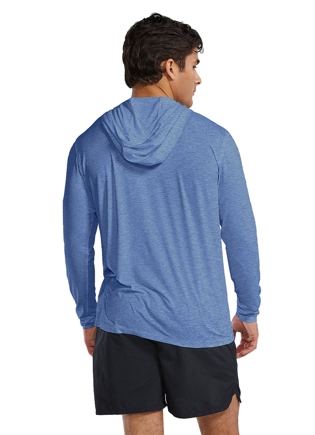 TYR Men's SunDefense Long Sleeve Hooded Swim Shirt