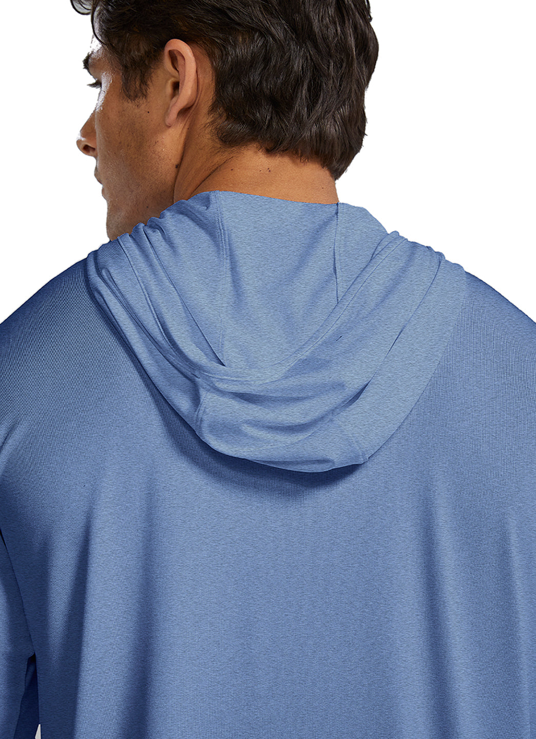 TYR Men's SunDefense Long Sleeve Hooded Swim Shirt