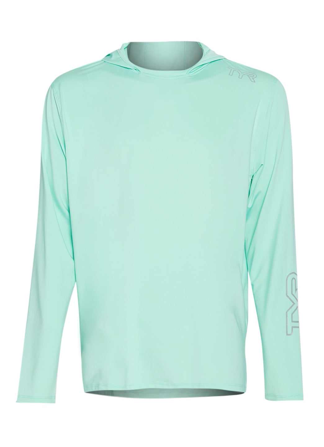 TYR Men's SunDefense Long Sleeve Hooded Swim Shirt