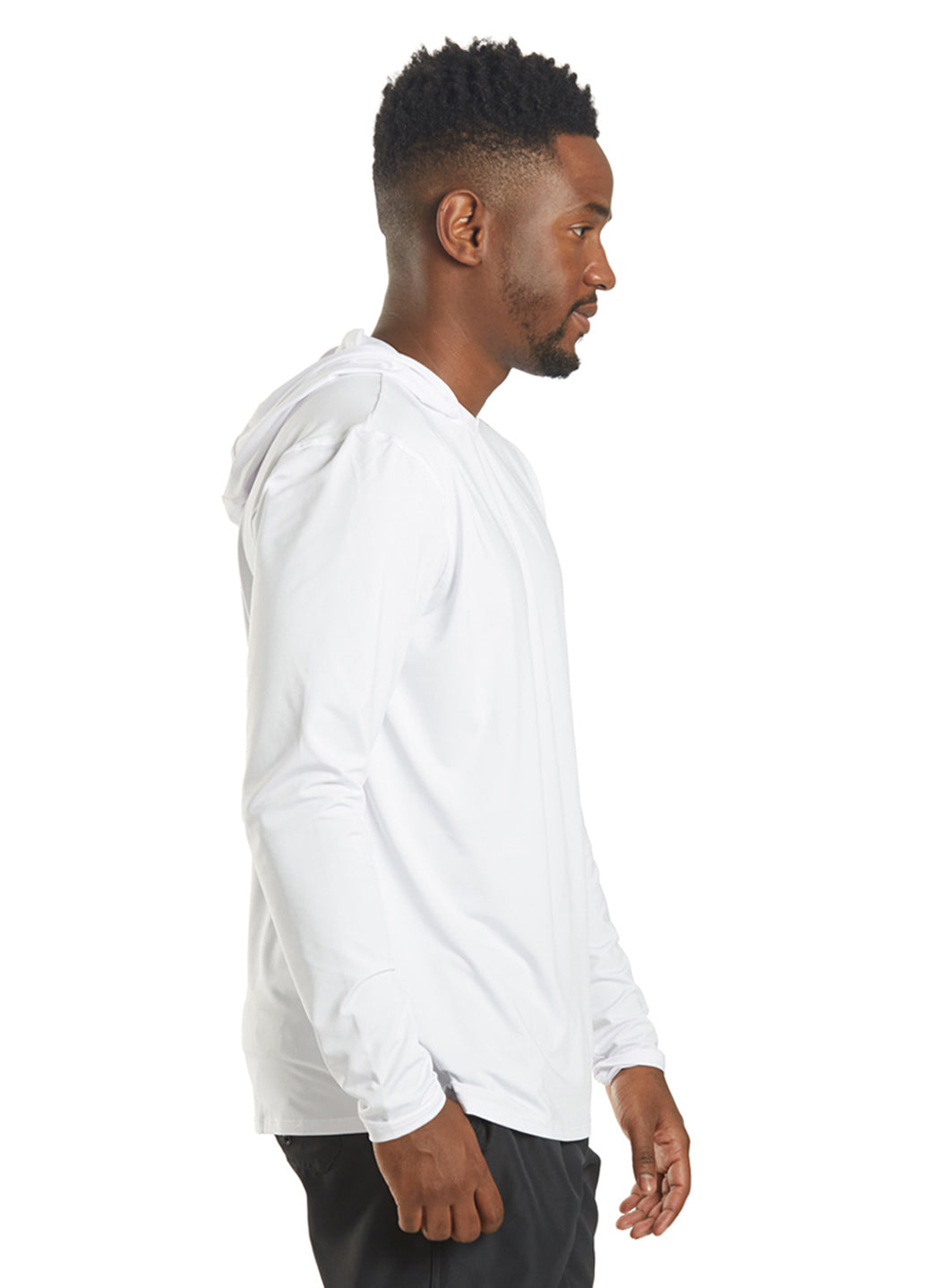 TYR Men's SunDefense Long Sleeve Hooded Swim Shirt