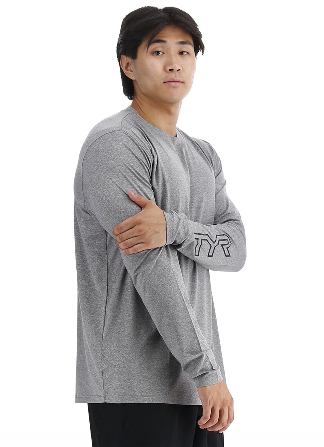 TYR Men's SunDefense Long Sleeve UPF 50+ Swim Shirt