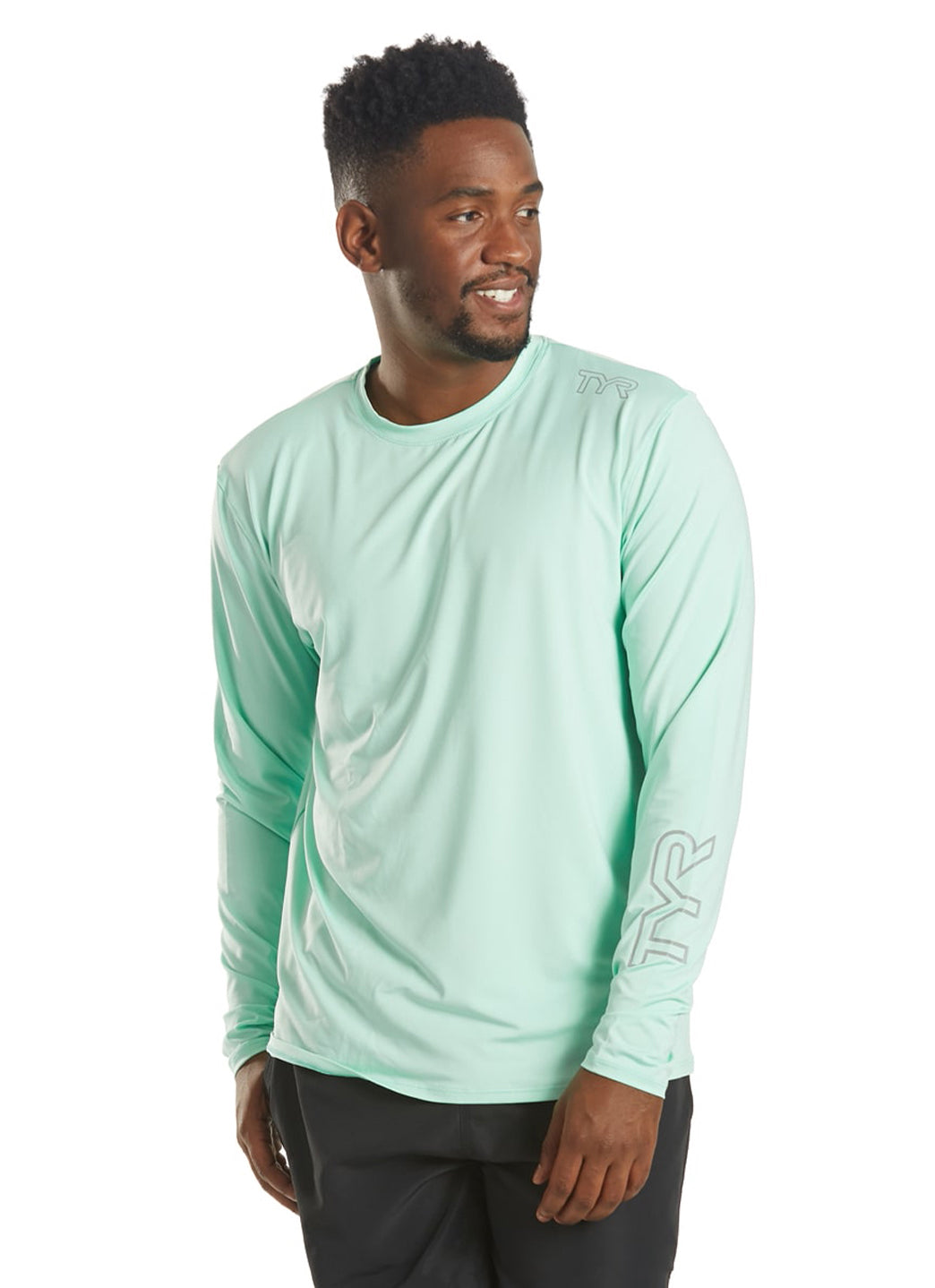 TYR Men's SunDefense Long Sleeve UPF 50+ Swim Shirt