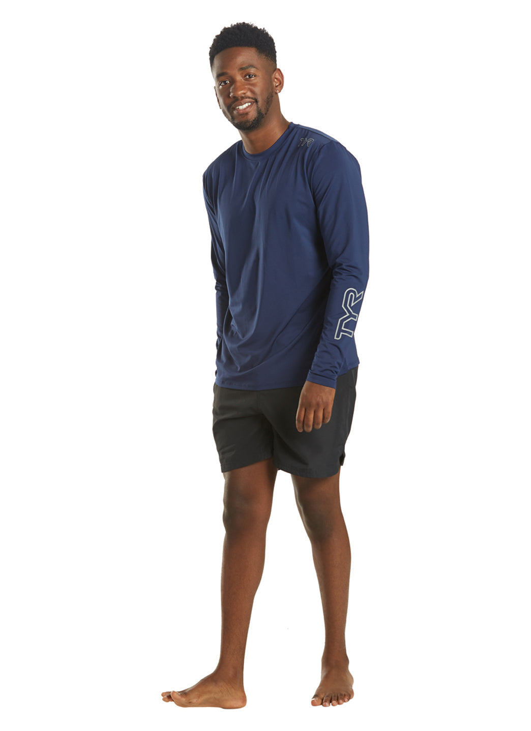 TYR Men's SunDefense Long Sleeve UPF 50+ Swim Shirt