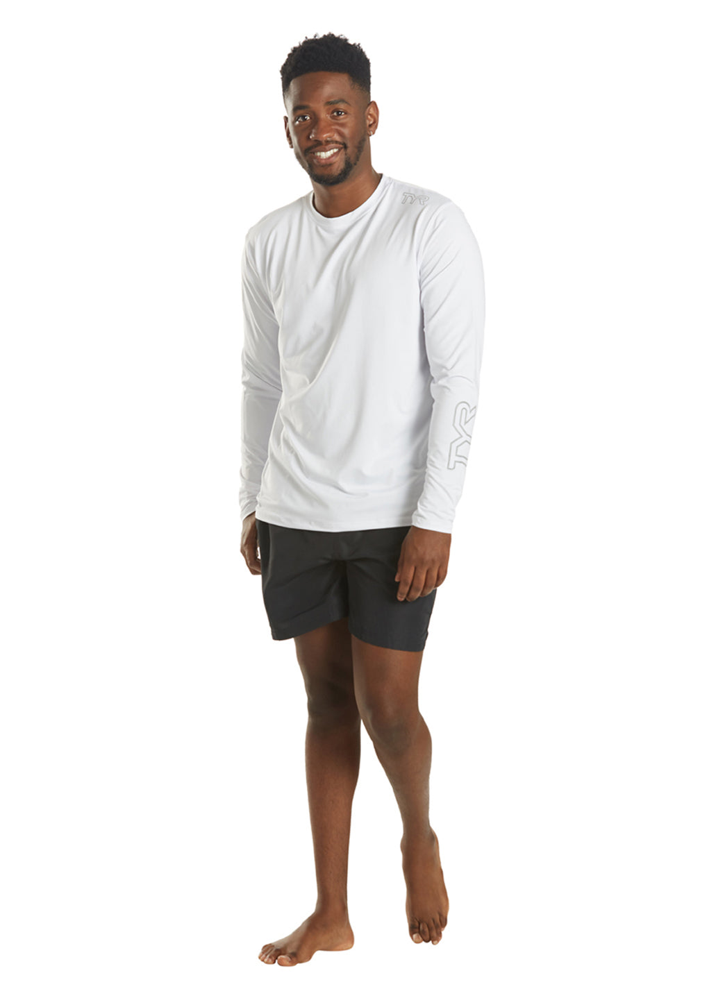 TYR Men's SunDefense Long Sleeve UPF 50+ Swim Shirt