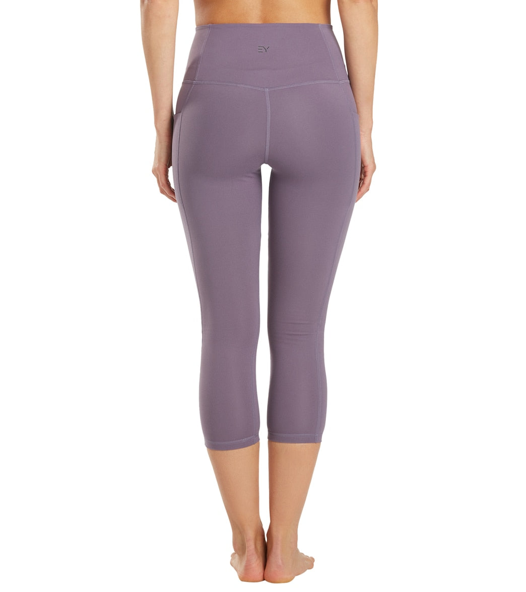 Everyday Yoga Uphold Solid High Waisted Capri Leggings With Pockets 21"