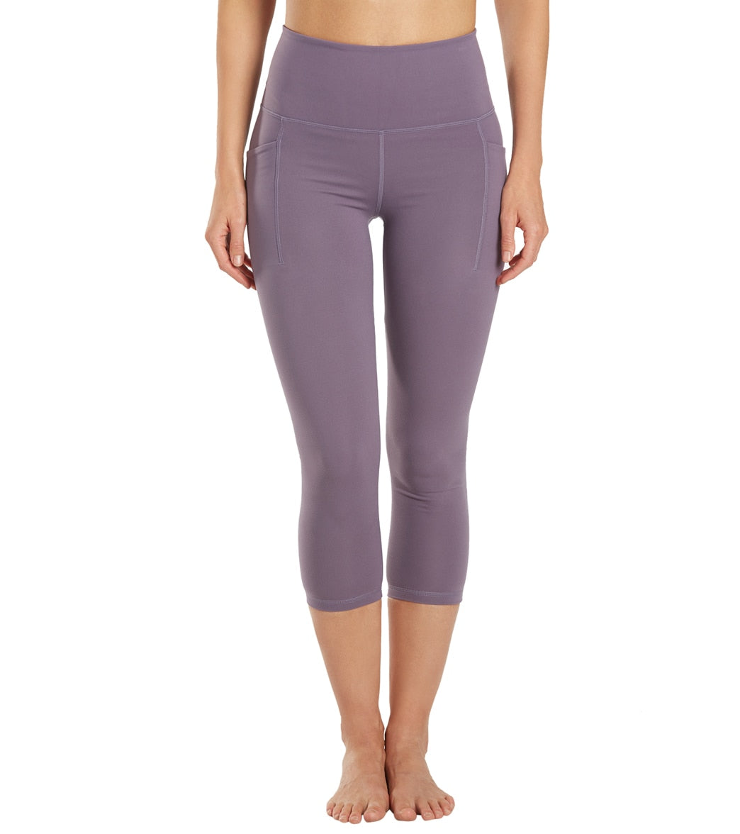 Everyday Yoga Uphold Solid High Waisted Capri Leggings With Pockets 21"