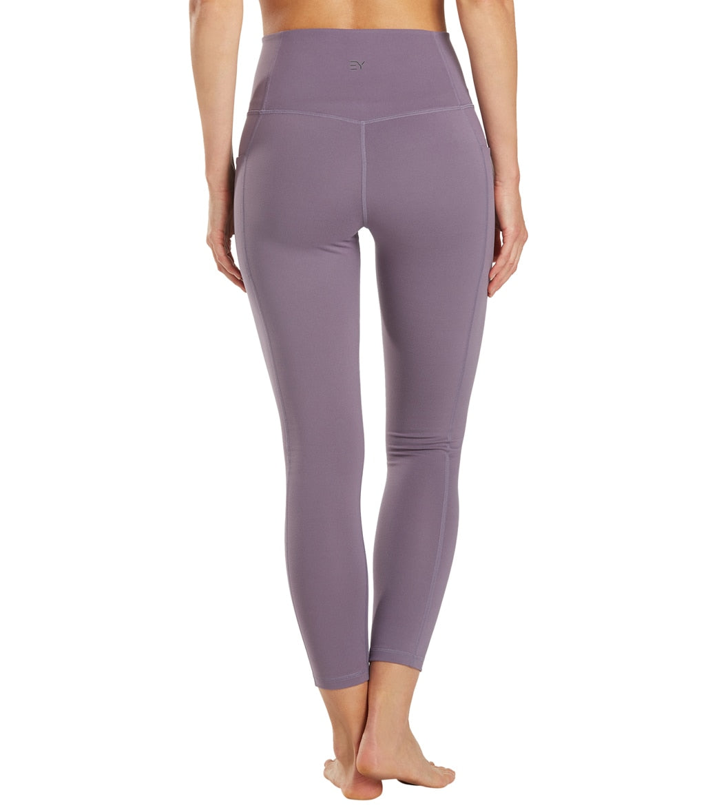 Everyday Yoga Uphold Solid High Waisted 7/8 Leggings With Pockets 25"