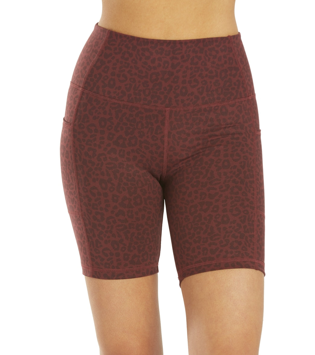 Everyday Yoga Uphold Cheetah High Waisted Biker Shorts with Pockets 7"
