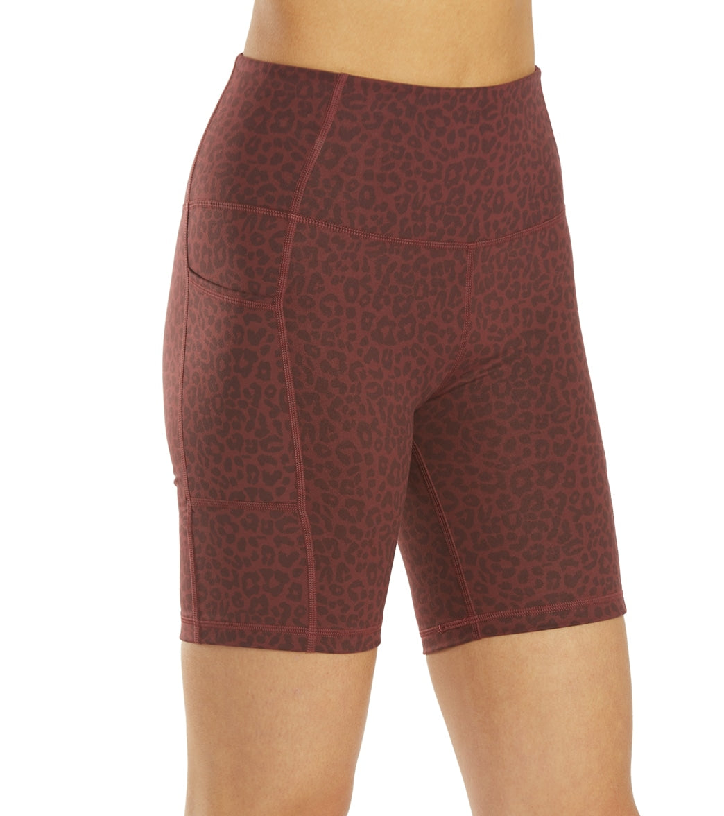 Everyday Yoga Uphold Cheetah High Waisted Biker Shorts with Pockets 7"