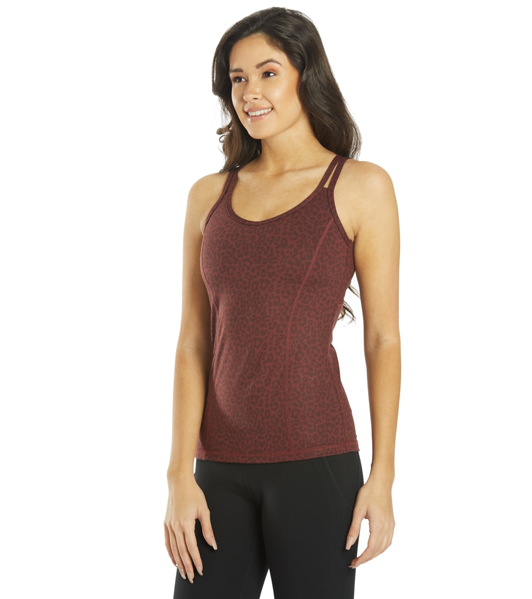 Everyday Yoga Radiant Cheetah Strappy Back Support Tank