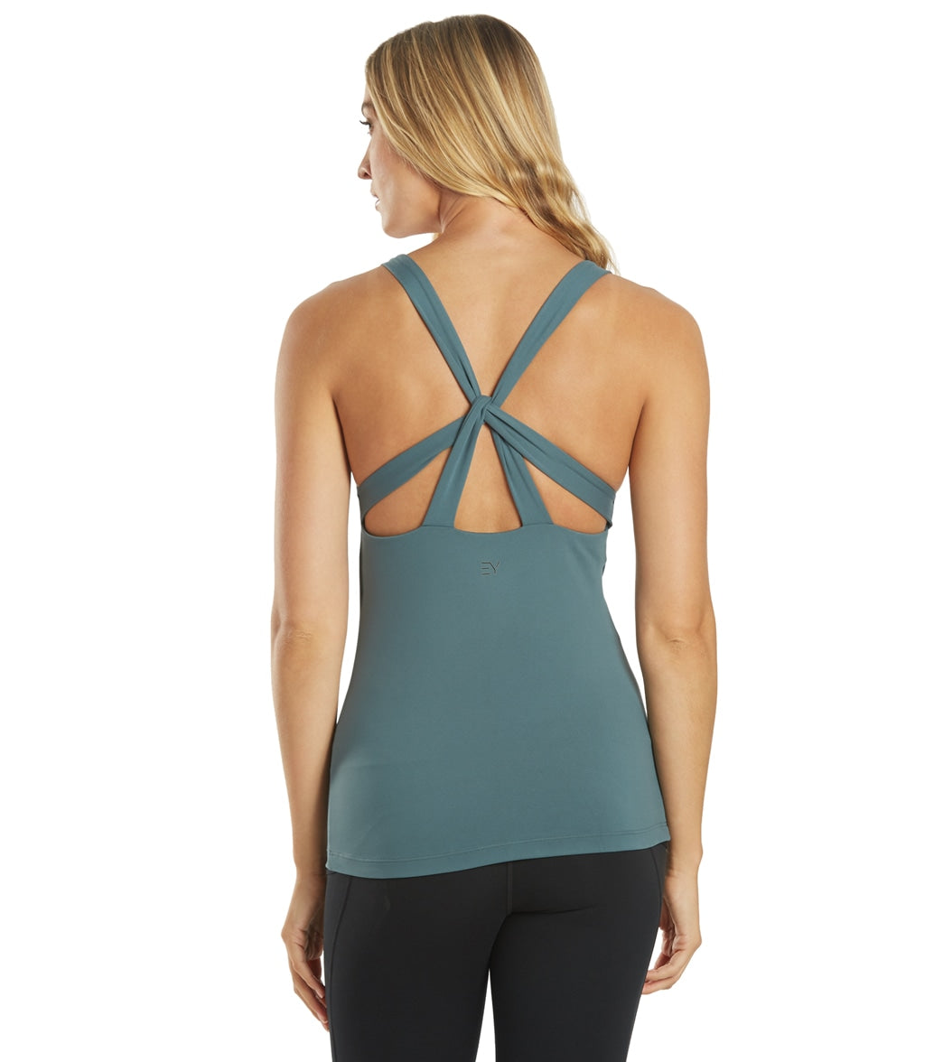Everyday Yoga Instinct Solid Twisted Back Support Tank