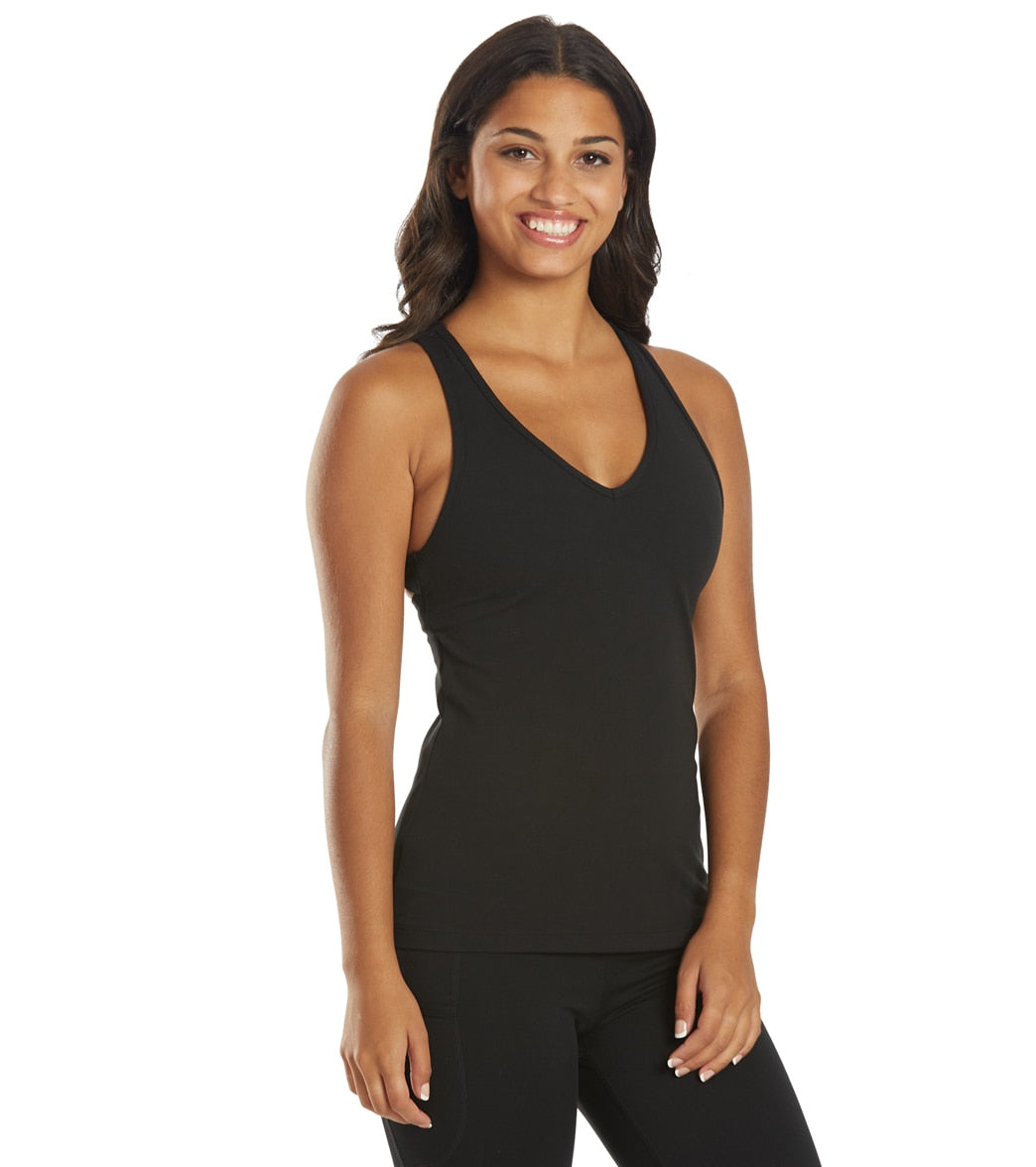 Everyday Yoga Instinct Solid Twisted Back Support Tank