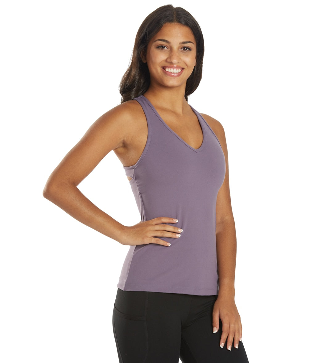 Everyday Yoga Instinct Solid Twisted Back Support Tank