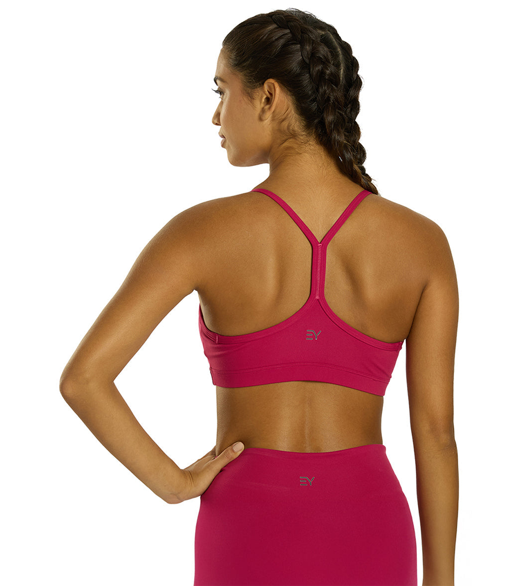 Everyday Yoga Delight Solid Racer Back Sports Bra