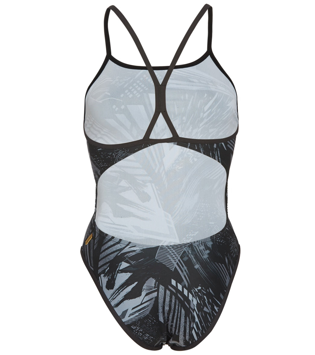 Mizuno Women's Exer Print Thin Strap One Piece Swimsuit