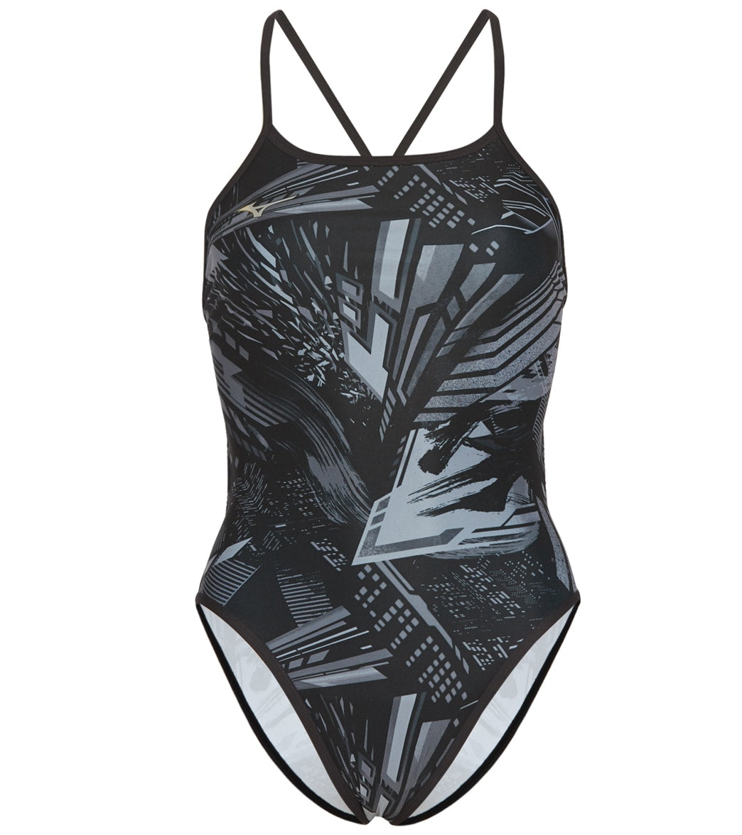 Mizuno Women's Exer Print Thin Strap One Piece Swimsuit