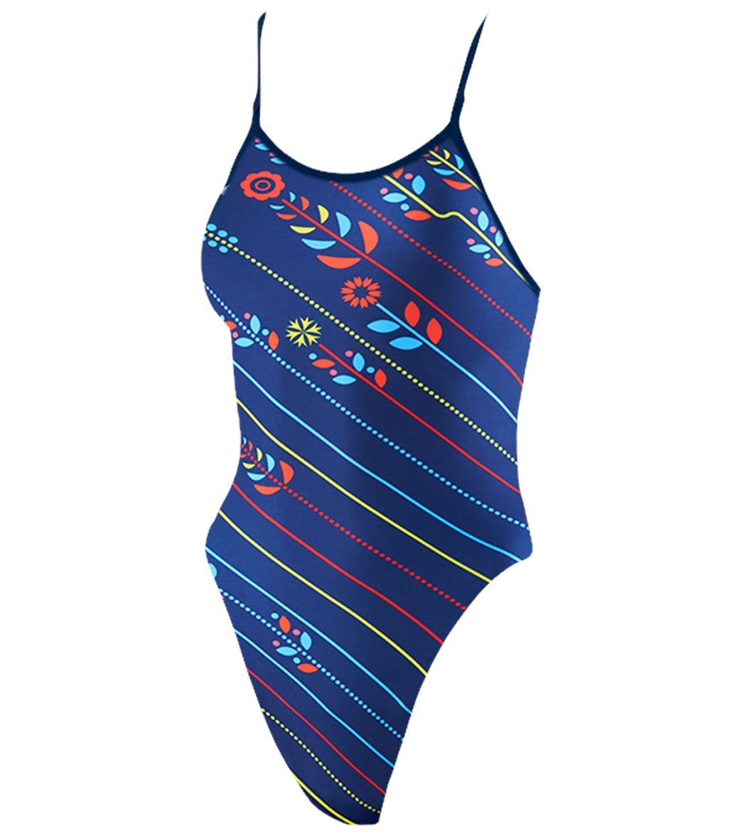 Mizuno Women's Exer Print Thin Strap One Piece Swimsuit