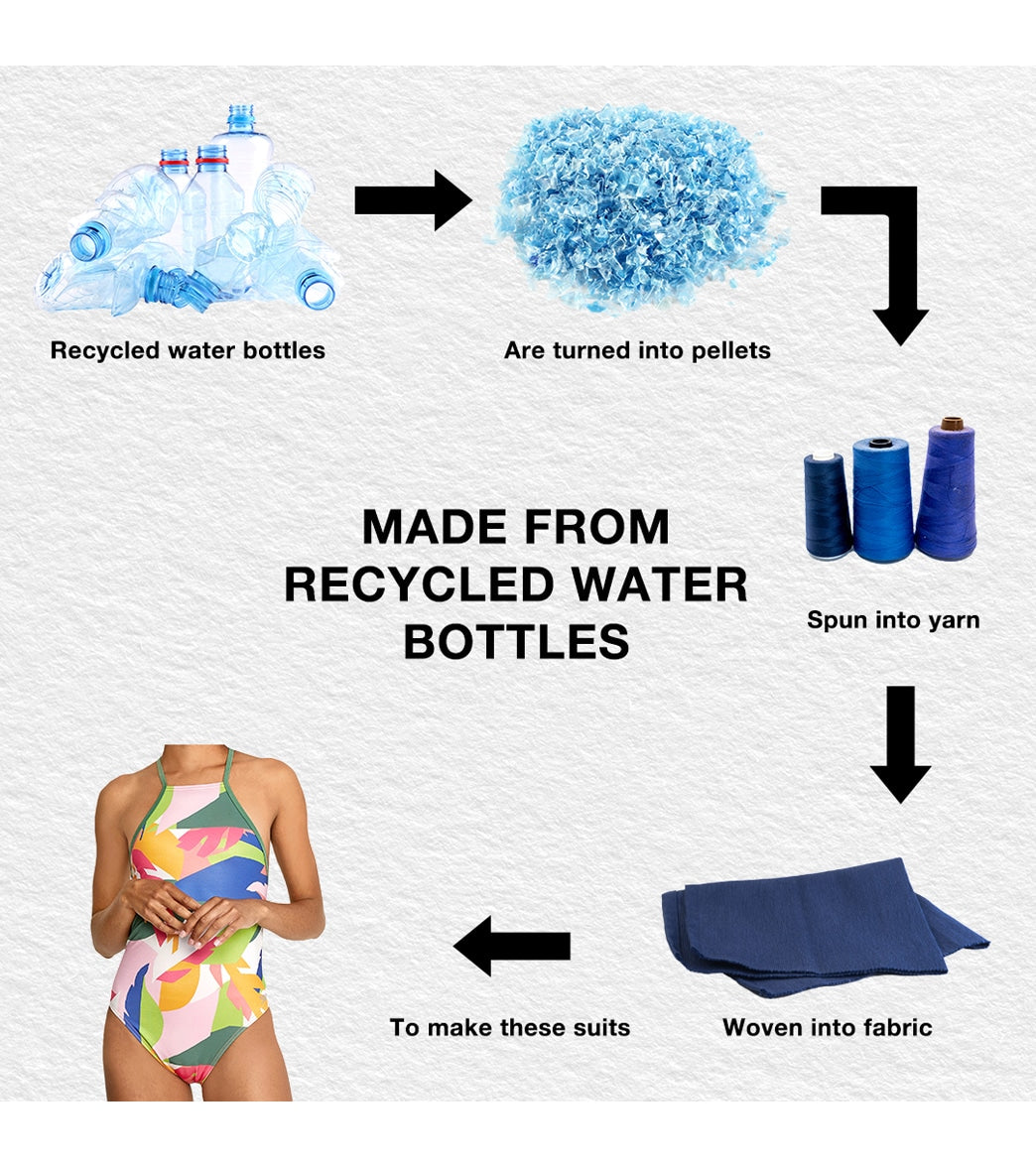 Speedo Vibe Women's Printed High Neck One Piece Swimsuit