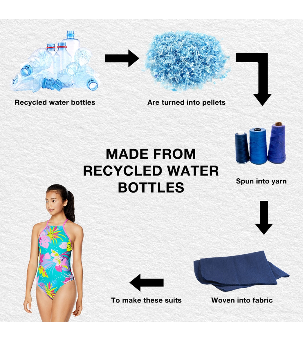 Speedo Vibe Women's Printed High Neck One Piece Swimsuit