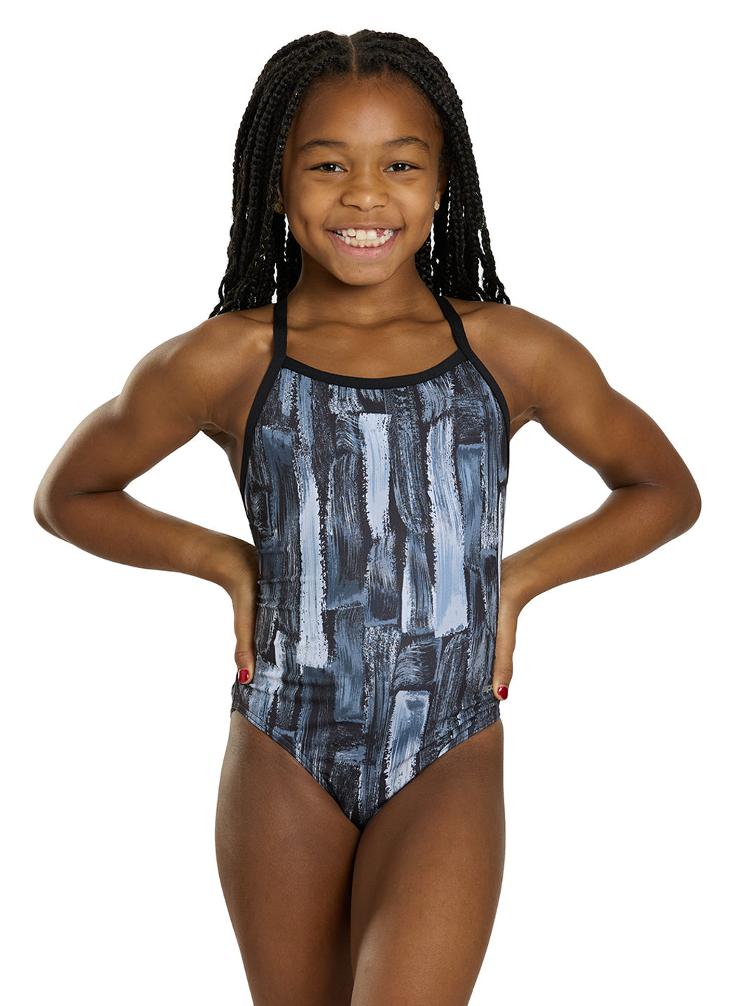 Sporti HydroLast Artsy Thin Strap One Piece Swimsuit (22-40)