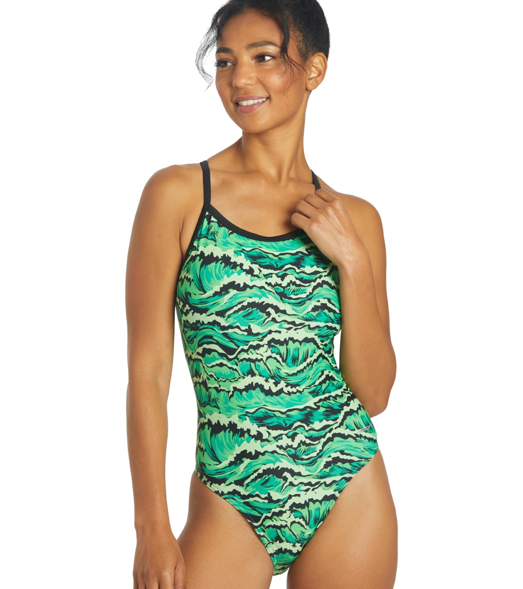 Sporti New Waves Thin Strap One Piece Swimsuit (22-40)