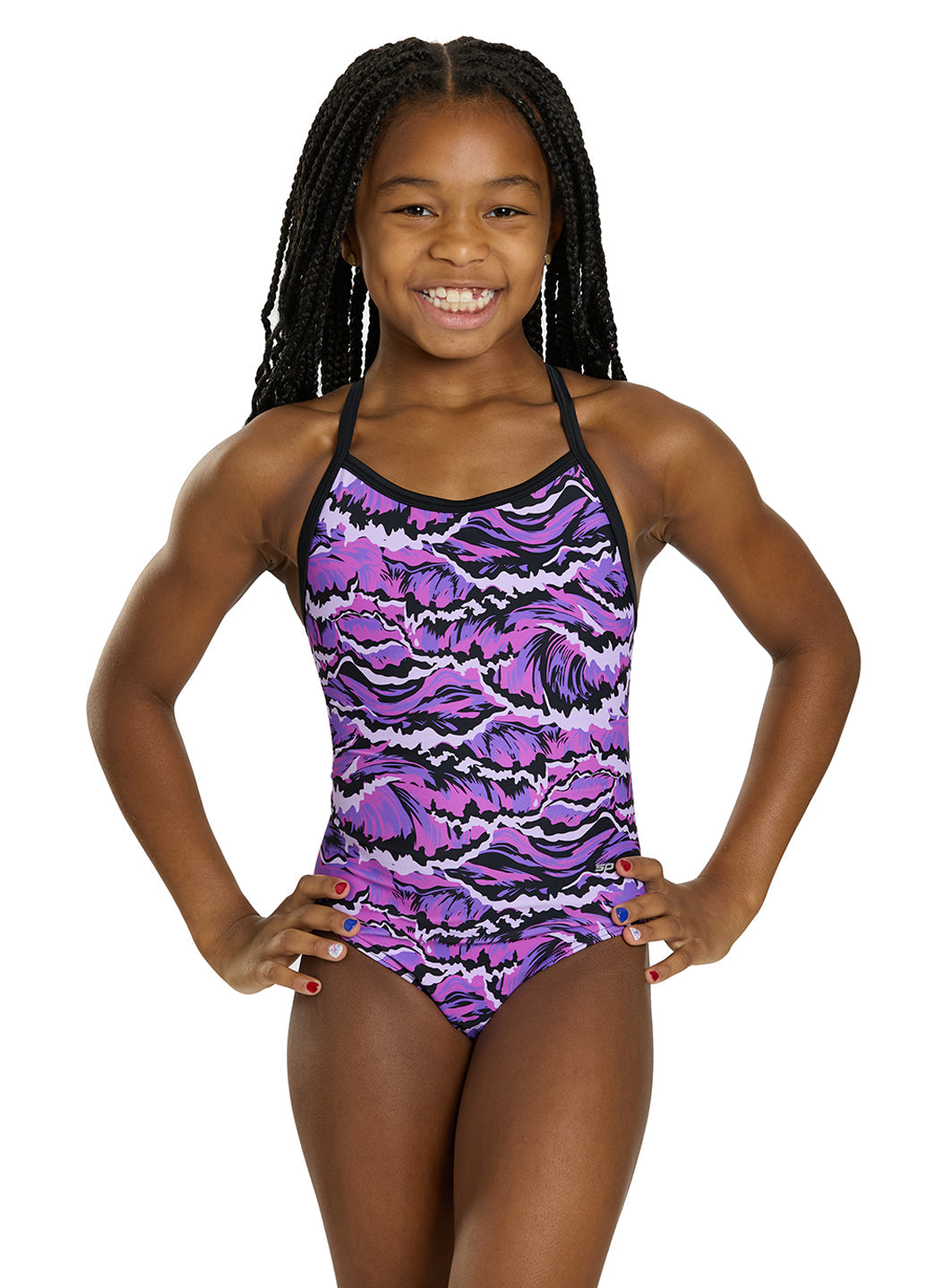 Sporti New Waves Thin Strap One Piece Swimsuit (22-40)