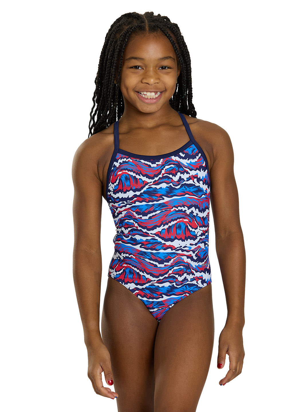 Sporti New Waves Thin Strap One Piece Swimsuit (22-40)