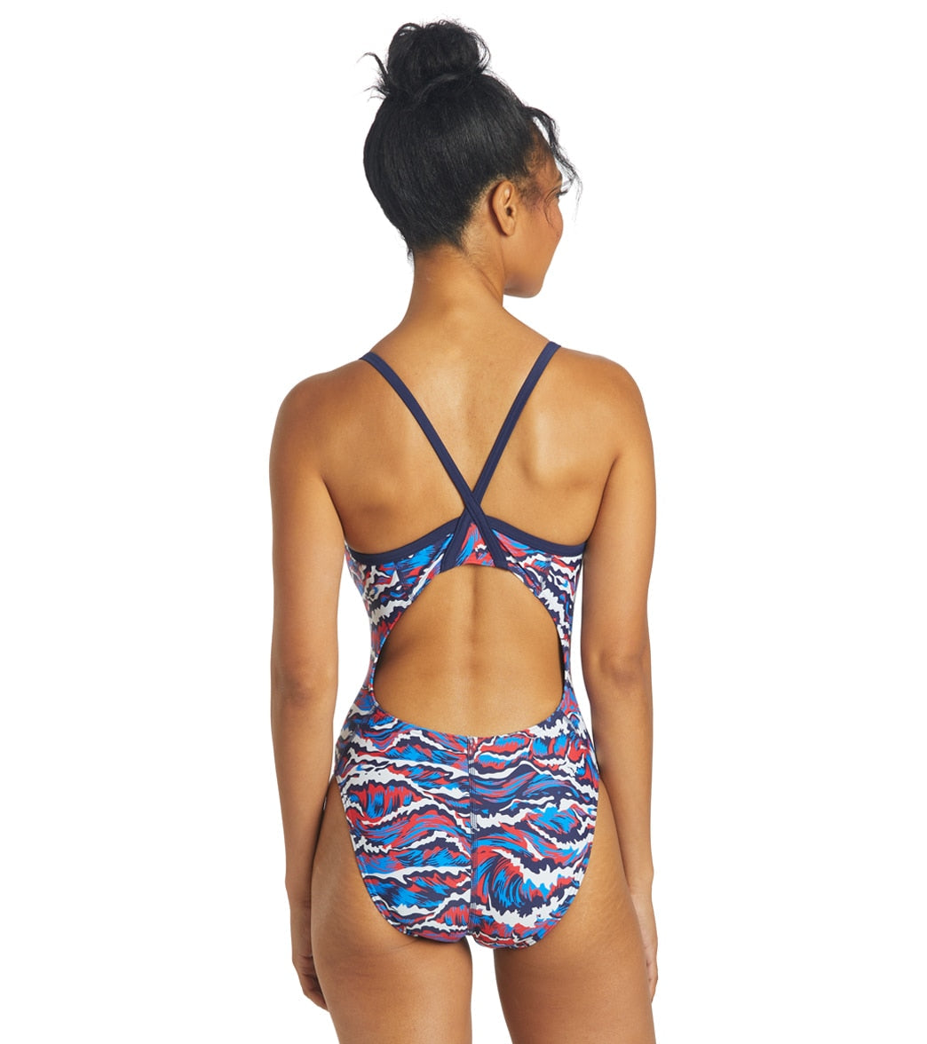 Sporti New Waves Thin Strap One Piece Swimsuit (22-40)