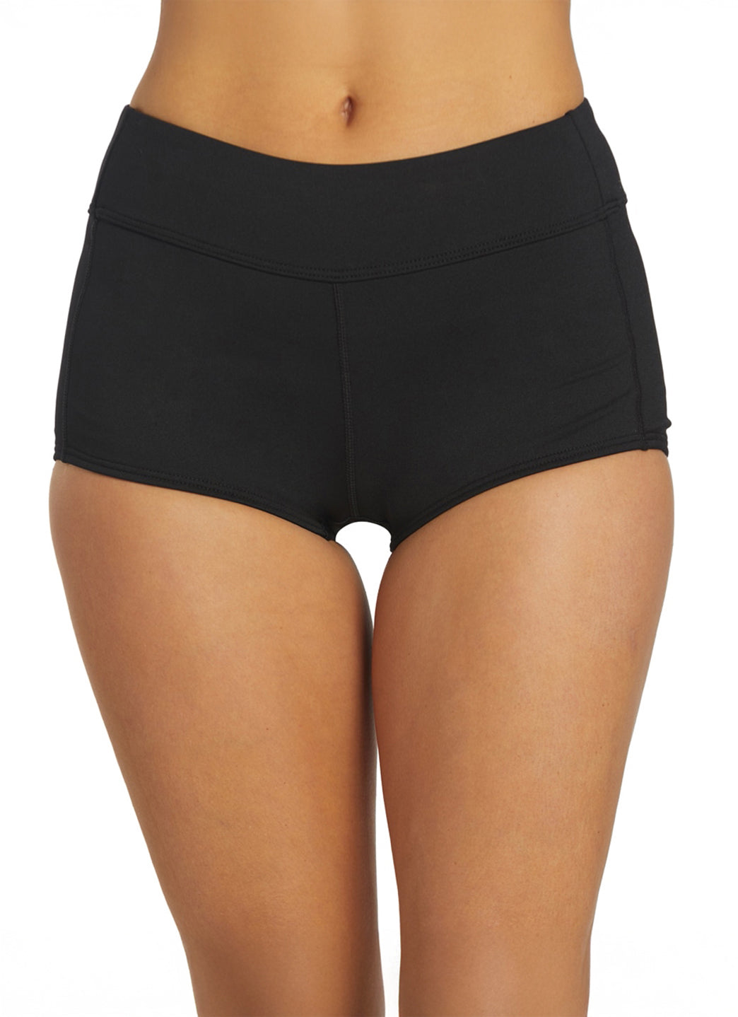 TYR Women's Solid Casey Boyshort Bikini Bottom