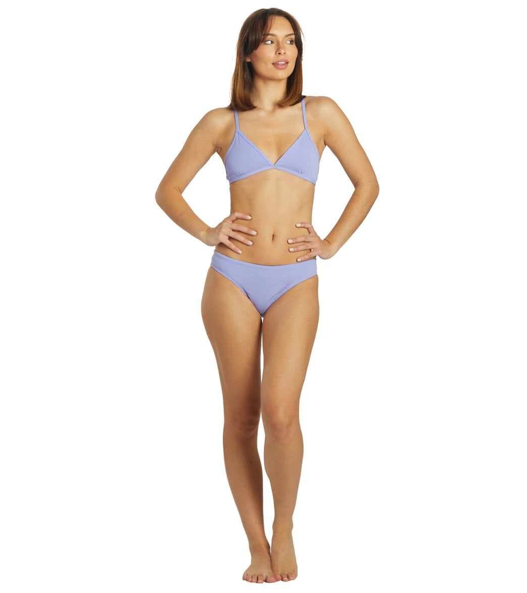 JOLYN Women's Triangle Solid Bikini Top