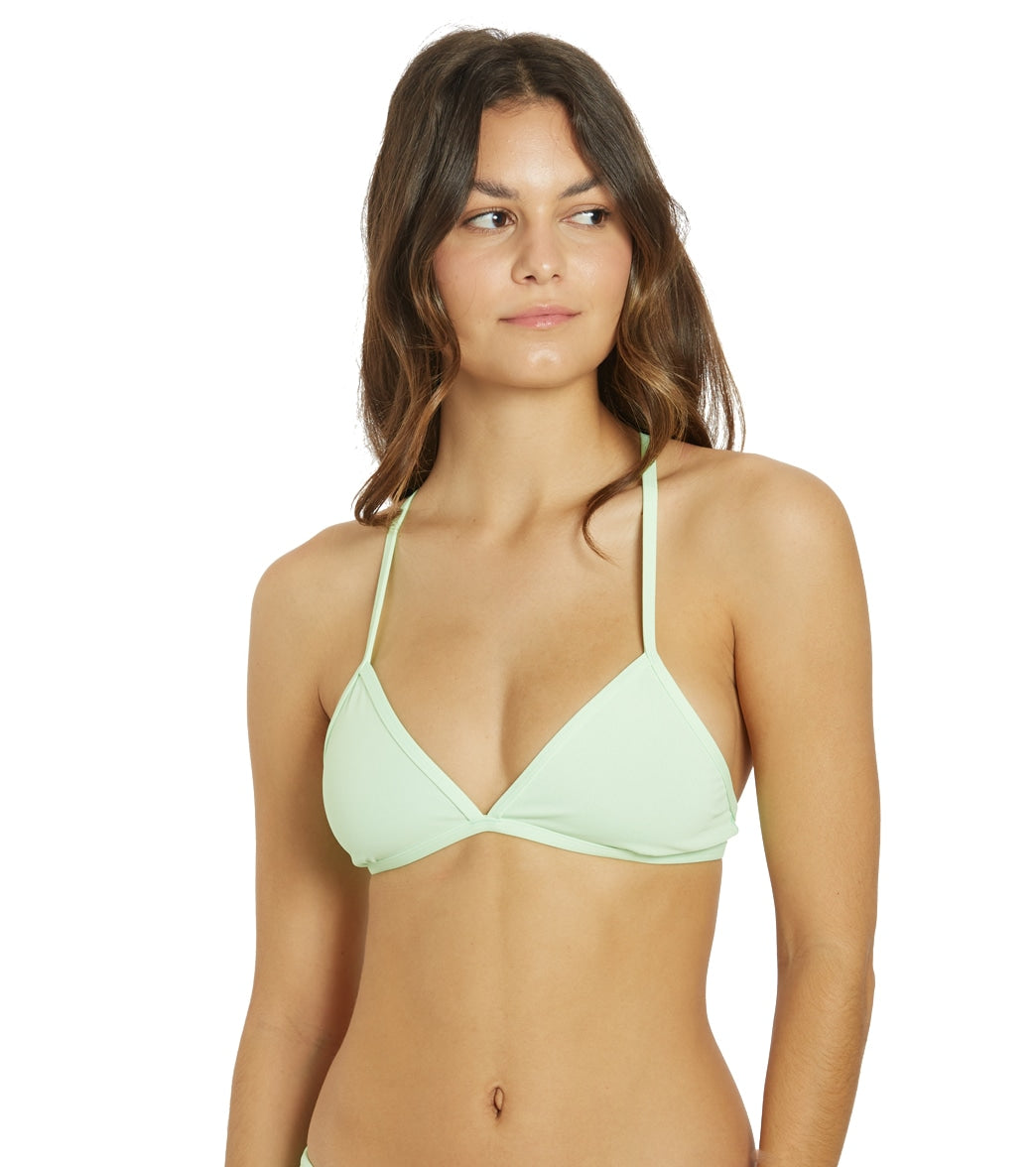 JOLYN Women's Triangle Solid Bikini Top