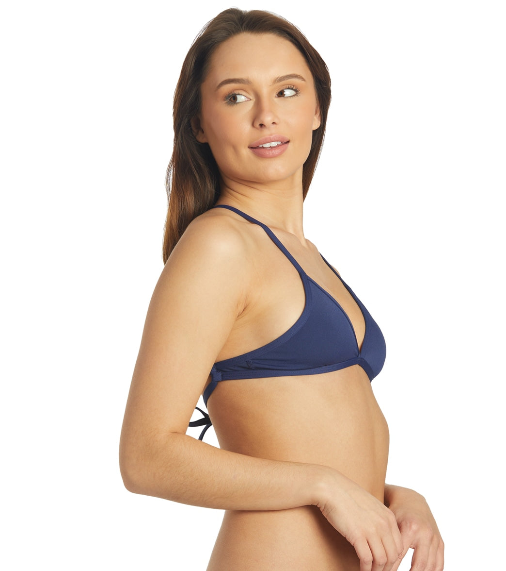 JOLYN Women's Triangle Solid Bikini Top