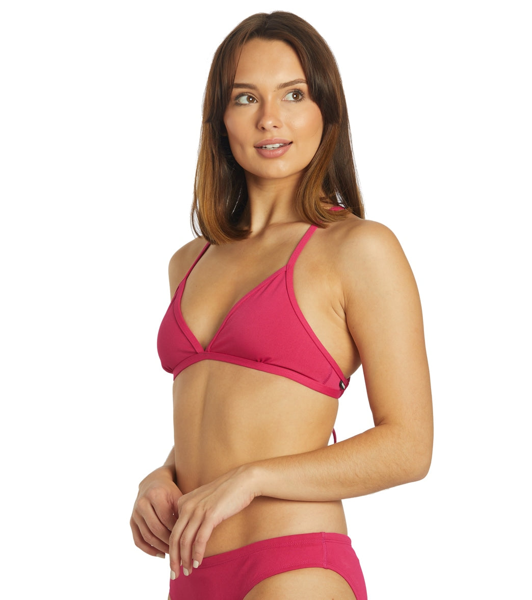 JOLYN Women's Triangle Solid Bikini Top