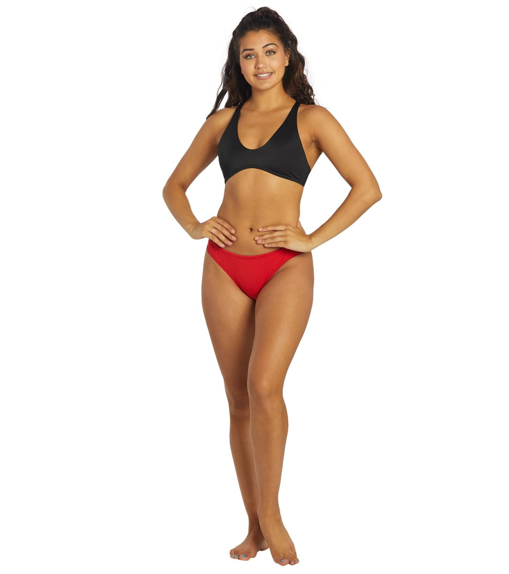 JOLYN Women's Midl Solid Bikini Bottom