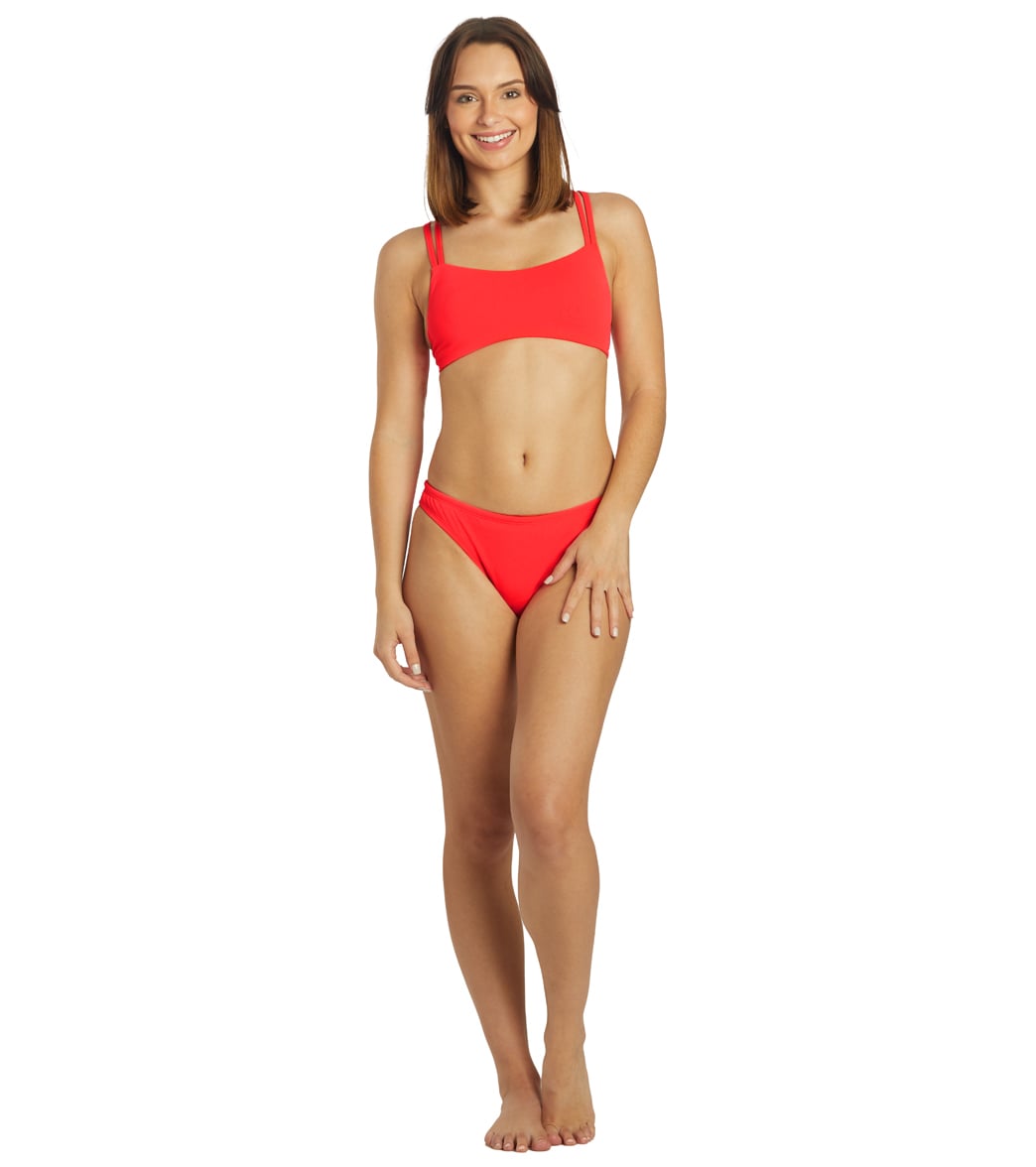 JOLYN Women's Midl Solid Bikini Bottom